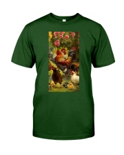 Chicken roses gift for chicken lover Classic T-Shirt tile