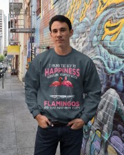 Flamingo keys to happiness bird lover Crewneck Sweatshirt lifestyle-unisex-sweatshirt-front-2