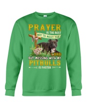 Messing with my Pitbulls Gift for you Crewneck Sweatshirt tile