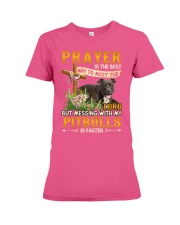 Messing with my Pitbulls Gift for you Premium Fit Ladies Tee tile