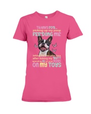 Boston terrier thanks for boston terrier lover Premium Fit Ladies Tee tile