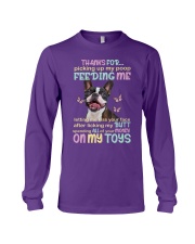 Boston terrier thanks for boston terrier lover Long Sleeve Tee tile