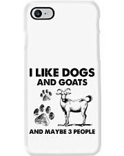 Goat and dog three people gift for goat lover Phone Case tile