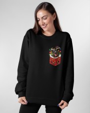Dachshund Inside Christmas Pocket - For Dog Lovers Crewneck Sweatshirt apparel-crewneck-sweatshirt-lifestyle-front-13