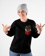 Dachshund Inside Christmas Pocket - For Dog Lovers Crewneck Sweatshirt apparel-crewneck-sweatshirt-lifestyle-front-35