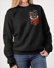 Dachshund Inside Christmas Pocket - For Dog Lovers Crewneck Sweatshirt apparel-crewneck-sweatshirt-lifestyle-front-40