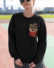 Dachshund Inside Christmas Pocket - For Dog Lovers Crewneck Sweatshirt apparel-crewneck-sweatshirt-lifestyle-front-51