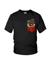 Dachshund Inside Christmas Pocket - For Dog Lovers Youth T-Shirt tile