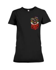 Dachshund Inside Christmas Pocket - For Dog Lovers Premium Fit Ladies Tee tile