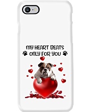Bulldog my heart beats for you bulldog lover Phone Case tile