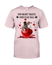Bulldog my heart beats for you bulldog lover Premium Fit Mens Tee tile