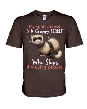 Ferret annoying people ferret lovers V-Neck T-Shirt tile