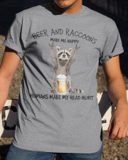 Raccoon And Beer make me happy Gift for you Classic T-Shirt apparel-classic-tshirt-lifestyle-28