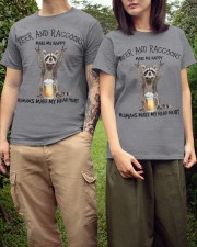 Raccoon And Beer make me happy Gift for you Classic T-Shirt apparel-classic-tshirt-lifestyle-front-152