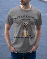 Raccoon And Beer make me happy Gift for you Classic T-Shirt apparel-classic-tshirt-lifestyle-front-46