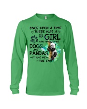 Panda and dog it was me panda lover Long Sleeve Tee tile