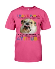 Bulldog i have attitude bulldog lovers dog moms Premium Fit Mens Tee tile