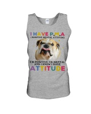 Bulldog i have attitude bulldog lovers dog moms Unisex Tank tile