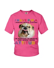 Bulldog i have attitude bulldog lovers dog moms Youth T-Shirt tile