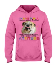 Bulldog i have attitude bulldog lovers dog moms Hooded Sweatshirt tile