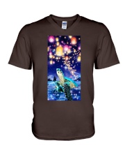 Turtle Enjoy the light Gift for you V-Neck T-Shirt tile