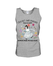 Penguin And Crochet make me happy Gift for you Unisex Tank tile