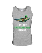 Turtle let the shenanigans begins Unisex Tank tile