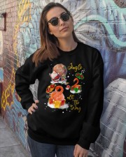 Flamingo gift xmas drop gift for flamingo lovers Crewneck Sweatshirt lifestyle-unisex-sweatshirt-front-3