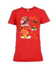 Flamingo gift xmas drop gift for flamingo lovers Premium Fit Ladies Tee tile