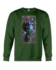 Hummingbird pray and flower hummingbird lovers Crewneck Sweatshirt tile