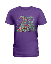 Reading Book Open Your Mind Gift For Book Lover Christmas Ladies T-Shirt tile