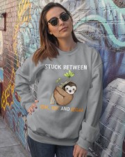 Sloth stuck between sloth lover Crewneck Sweatshirt lifestyle-unisex-sweatshirt-front-3