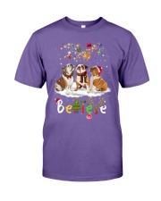 Bulldog believe gift for dog lovers gift for you Premium Fit Mens Tee tile