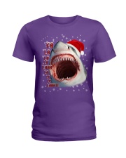Shark fla la la la christmas gift for shark lover Ladies T-Shirt tile