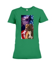 PitBull America firework Gift for you Premium Fit Ladies Tee tile
