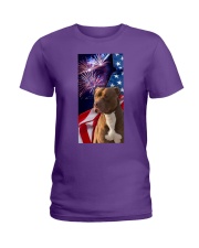 PitBull America firework Gift for you Ladies T-Shirt tile