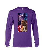 PitBull America firework Gift for you Long Sleeve Tee tile