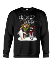 Penguin Christmas begins gift for penguin lovers Crewneck Sweatshirt front