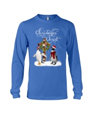 Penguin Christmas begins gift for penguin lovers Long Sleeve Tee tile