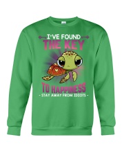 Turtle stay away idiots turtle lovers Crewneck Sweatshirt tile