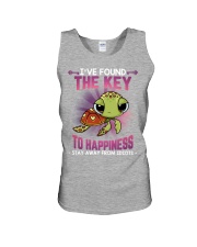 Turtle stay away idiots turtle lovers Unisex Tank tile