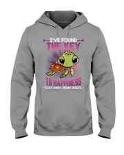 Turtle stay away idiots turtle lovers Hooded Sweatshirt tile