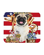 Pug flowers and america flag Gift for you Mousepad tile