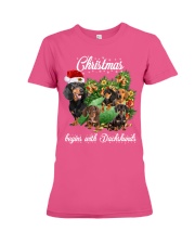 Lp 5 Dachshund box sweater Premium Fit Ladies Tee tile