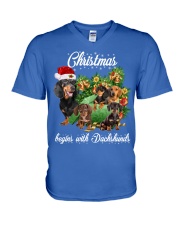 Lp 5 Dachshund box sweater V-Neck T-Shirt tile