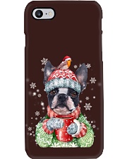 Boston terrier warm winter Phone Case tile