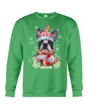 Boston terrier warm winter Crewneck Sweatshirt tile