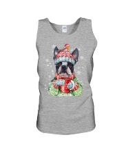 Boston terrier warm winter Unisex Tank tile