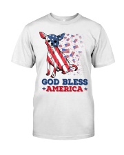 Chihuahua God bless America Gift for u Premium Fit Mens Tee tile