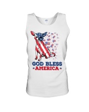 Chihuahua God bless America Gift for u Unisex Tank tile